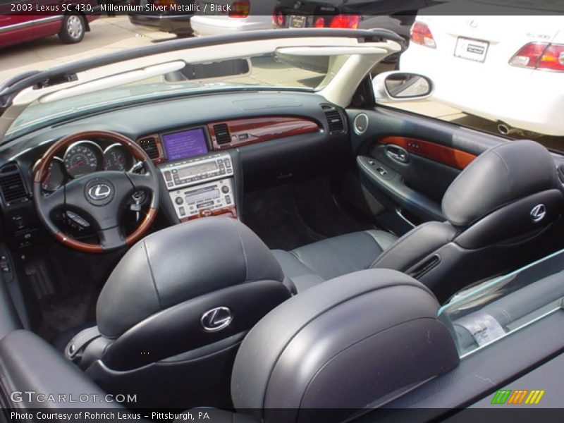 Millennium Silver Metallic / Black 2003 Lexus SC 430