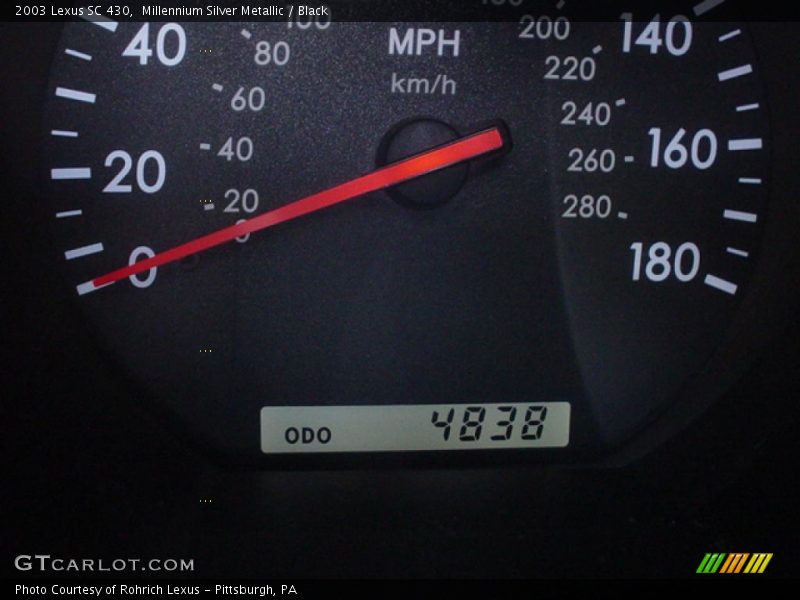 Millennium Silver Metallic / Black 2003 Lexus SC 430