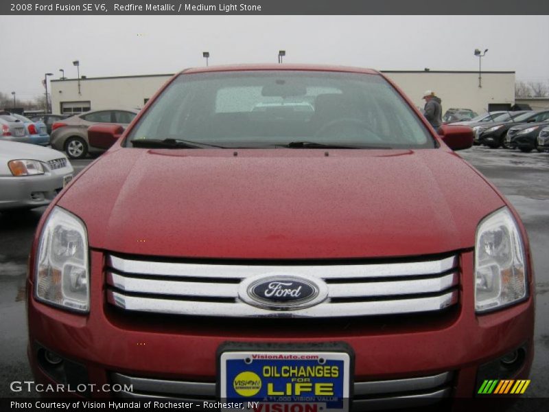 Redfire Metallic / Medium Light Stone 2008 Ford Fusion SE V6