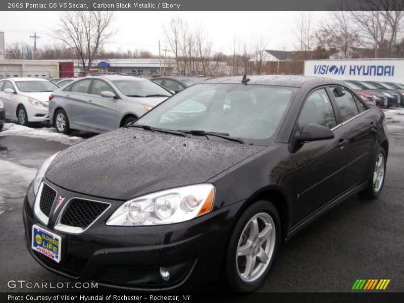Carbon Black Metallic / Ebony 2009 Pontiac G6 V6 Sedan
