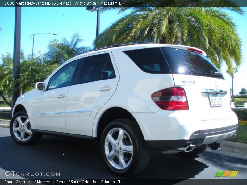 Arctic White / Macadamia 2008 Mercedes-Benz ML 350 4Matic