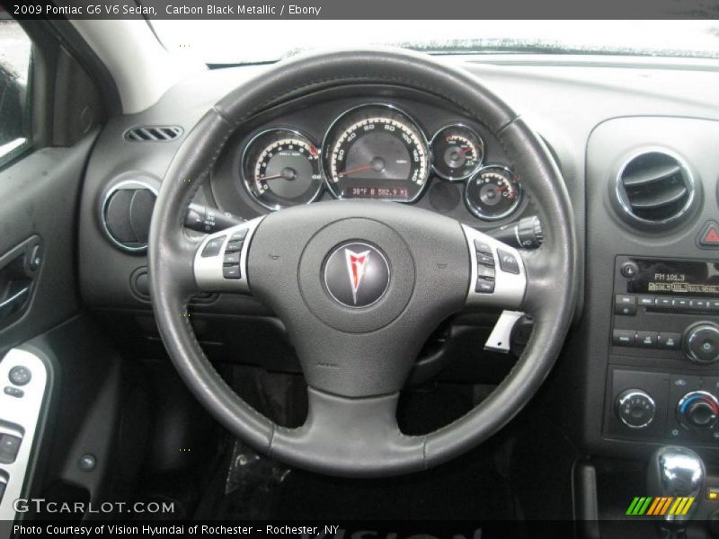 Carbon Black Metallic / Ebony 2009 Pontiac G6 V6 Sedan