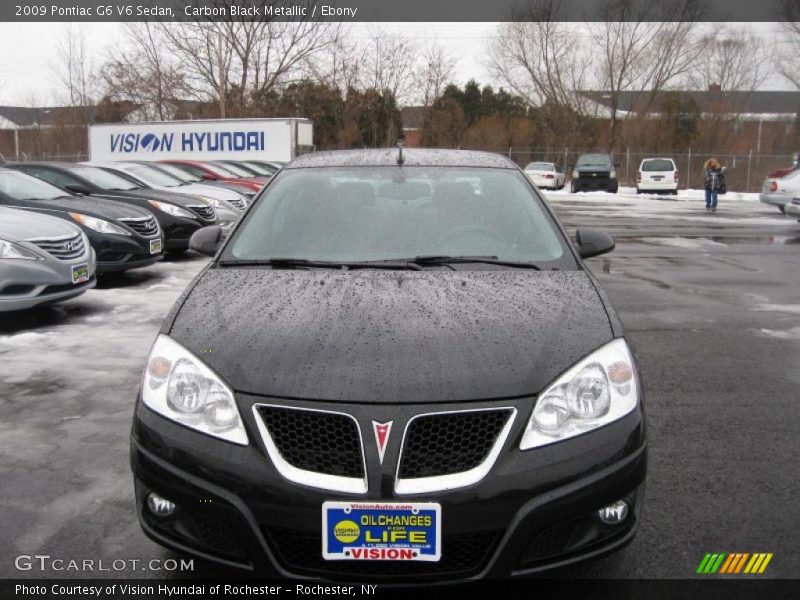 Carbon Black Metallic / Ebony 2009 Pontiac G6 V6 Sedan