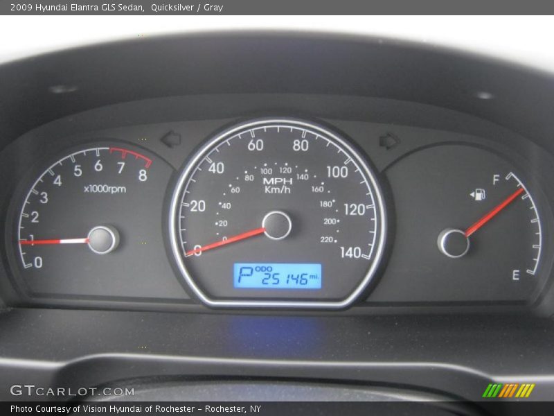 Quicksilver / Gray 2009 Hyundai Elantra GLS Sedan