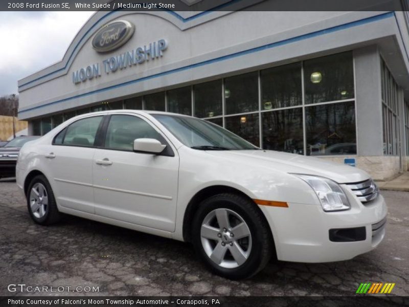 White Suede / Medium Light Stone 2008 Ford Fusion SE