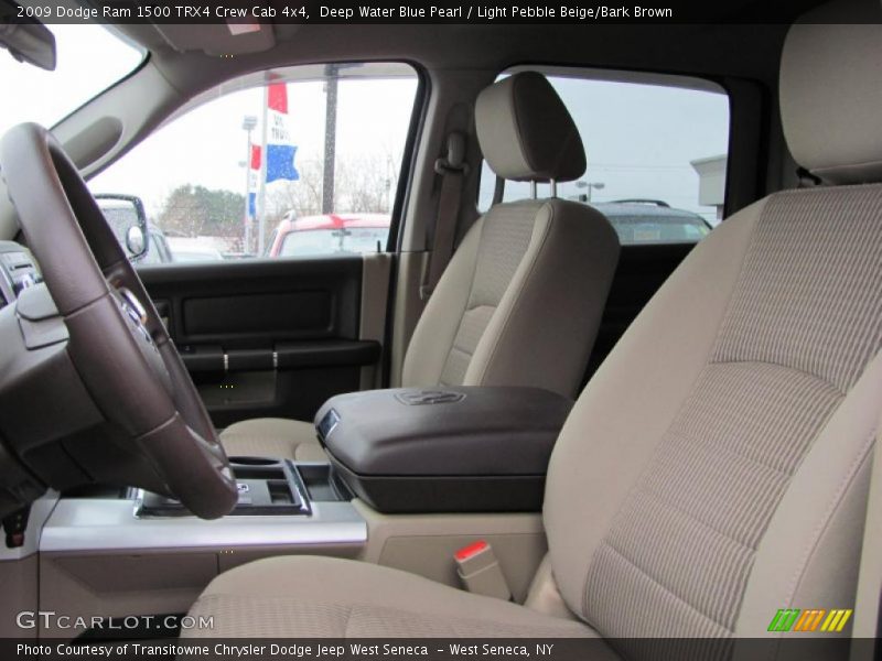 Deep Water Blue Pearl / Light Pebble Beige/Bark Brown 2009 Dodge Ram 1500 TRX4 Crew Cab 4x4