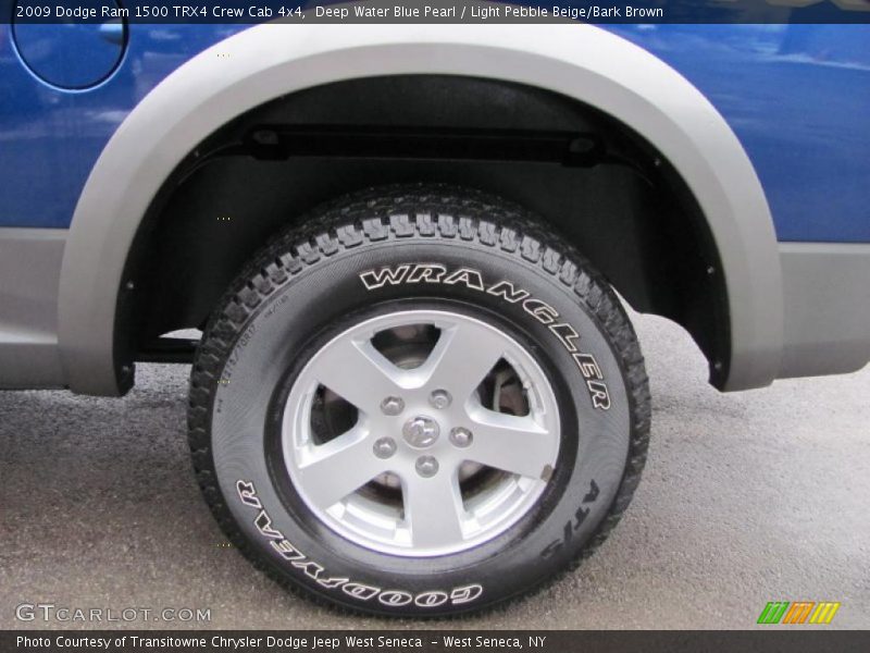 Deep Water Blue Pearl / Light Pebble Beige/Bark Brown 2009 Dodge Ram 1500 TRX4 Crew Cab 4x4