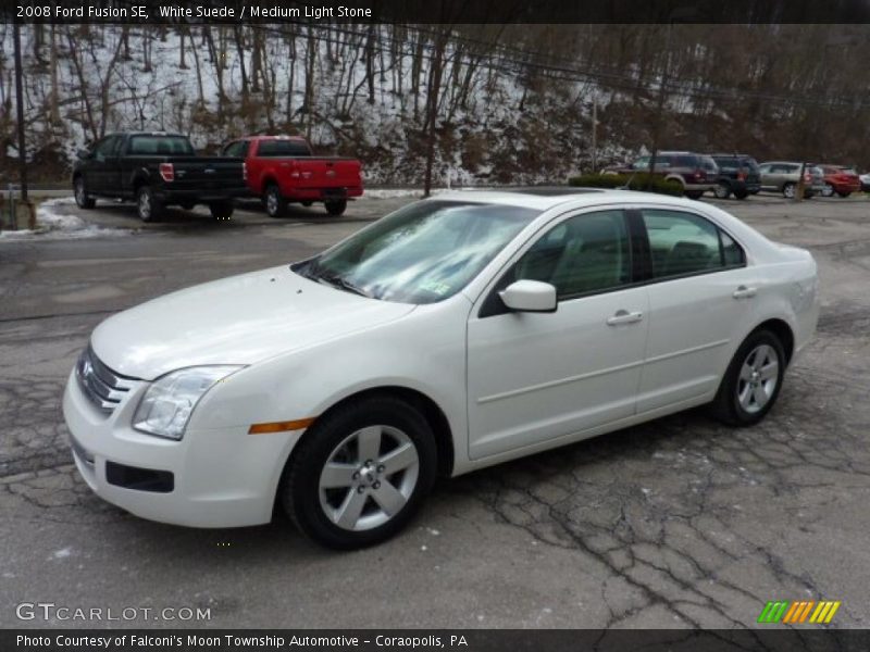 White Suede / Medium Light Stone 2008 Ford Fusion SE