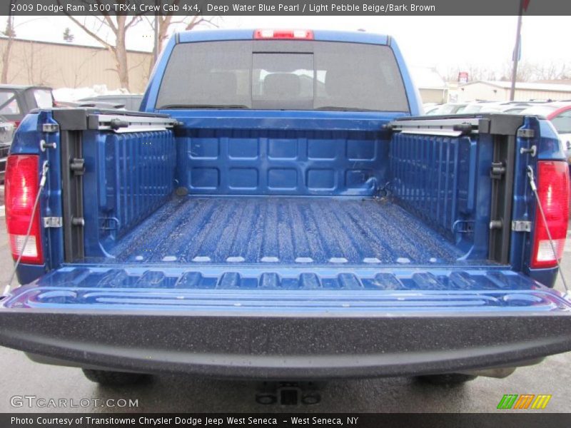 Deep Water Blue Pearl / Light Pebble Beige/Bark Brown 2009 Dodge Ram 1500 TRX4 Crew Cab 4x4