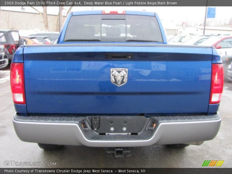 Deep Water Blue Pearl / Light Pebble Beige/Bark Brown 2009 Dodge Ram 1500 TRX4 Crew Cab 4x4