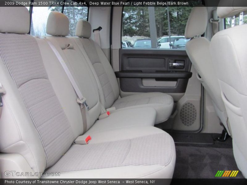 Deep Water Blue Pearl / Light Pebble Beige/Bark Brown 2009 Dodge Ram 1500 TRX4 Crew Cab 4x4