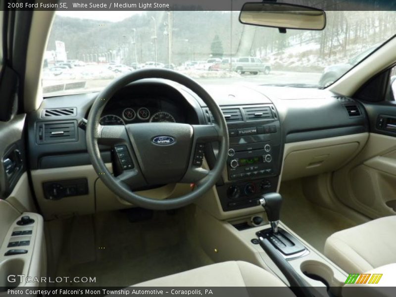 White Suede / Medium Light Stone 2008 Ford Fusion SE