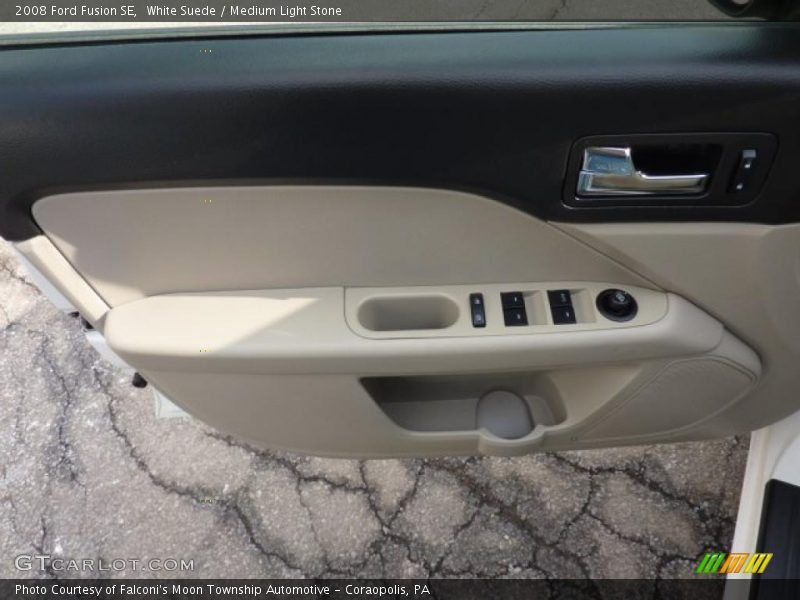 White Suede / Medium Light Stone 2008 Ford Fusion SE
