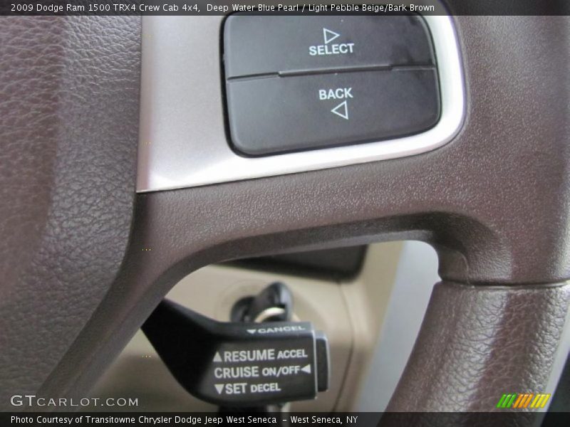 Deep Water Blue Pearl / Light Pebble Beige/Bark Brown 2009 Dodge Ram 1500 TRX4 Crew Cab 4x4