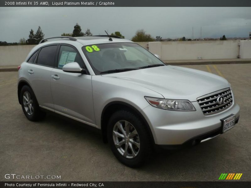 Liquid Platinum Metallic / Graphite 2008 Infiniti FX 35 AWD