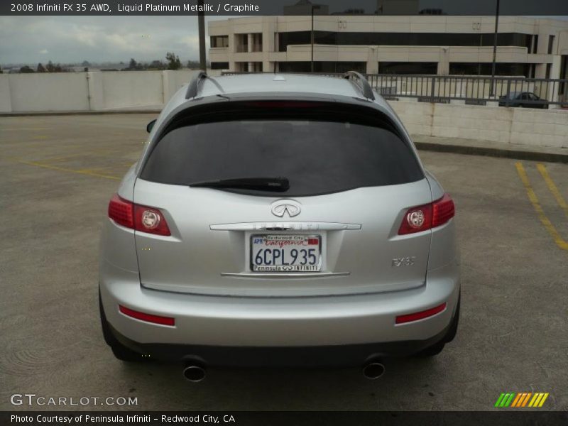 Liquid Platinum Metallic / Graphite 2008 Infiniti FX 35 AWD