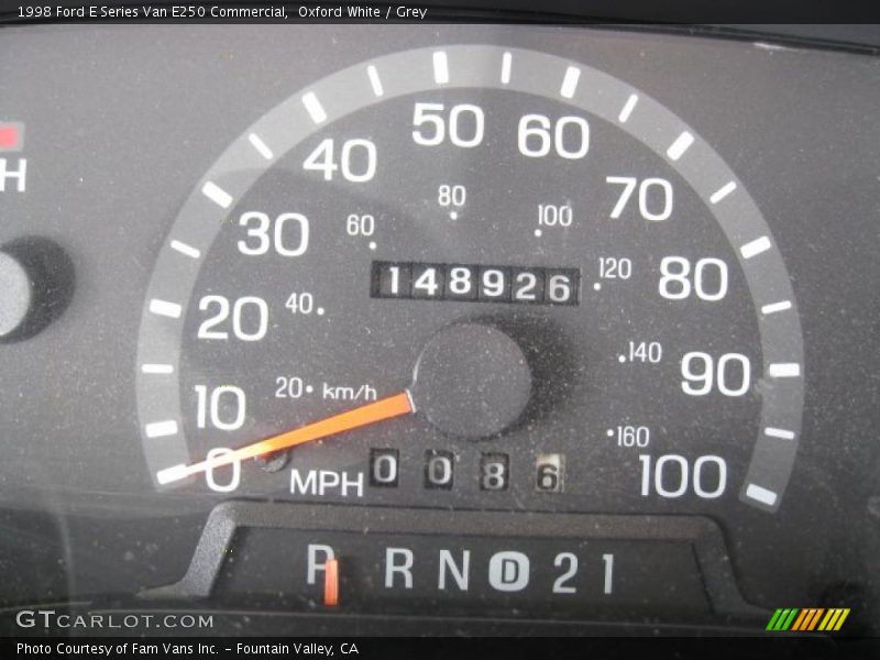 Oxford White / Grey 1998 Ford E Series Van E250 Commercial