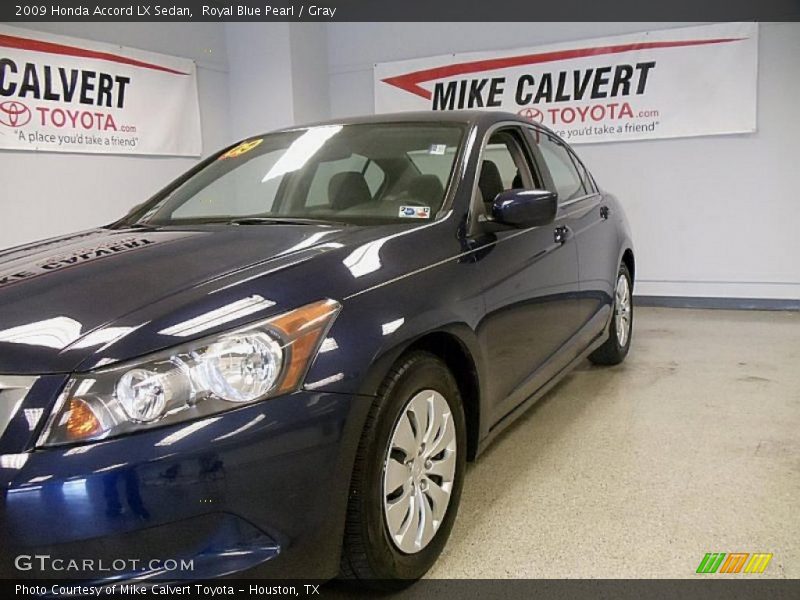 Royal Blue Pearl / Gray 2009 Honda Accord LX Sedan