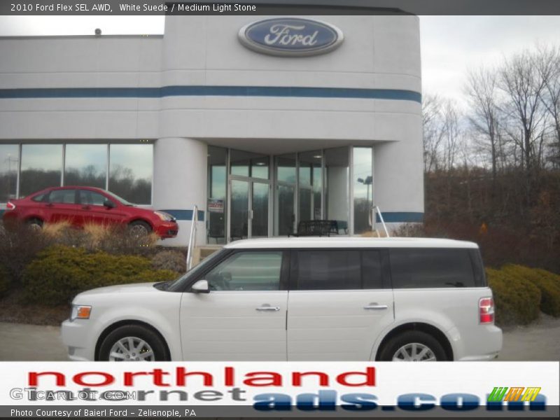 White Suede / Medium Light Stone 2010 Ford Flex SEL AWD