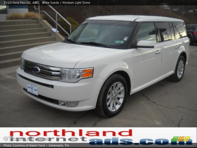 White Suede / Medium Light Stone 2010 Ford Flex SEL AWD