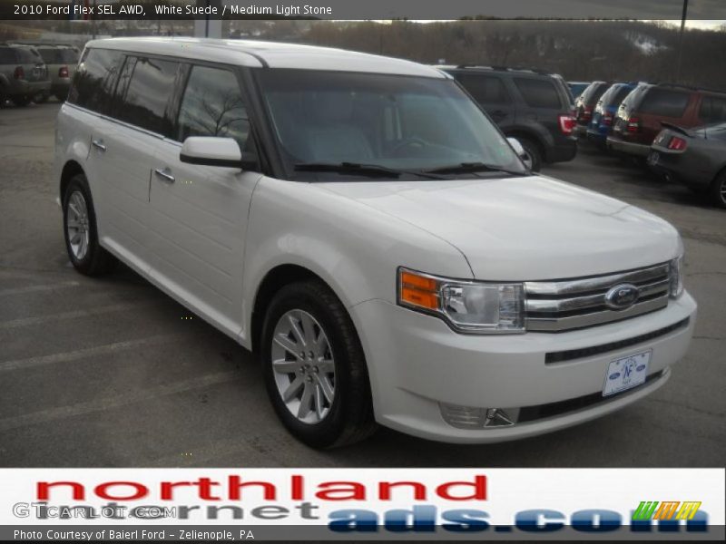 White Suede / Medium Light Stone 2010 Ford Flex SEL AWD