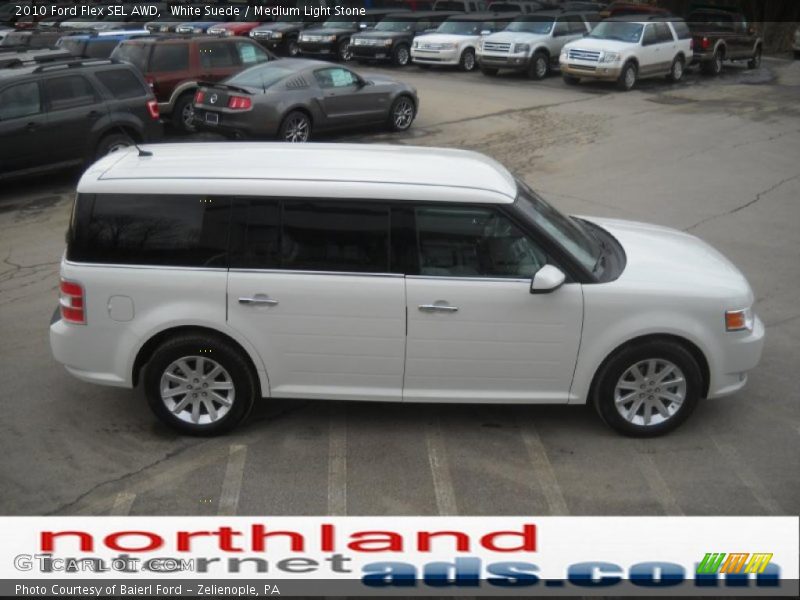 White Suede / Medium Light Stone 2010 Ford Flex SEL AWD
