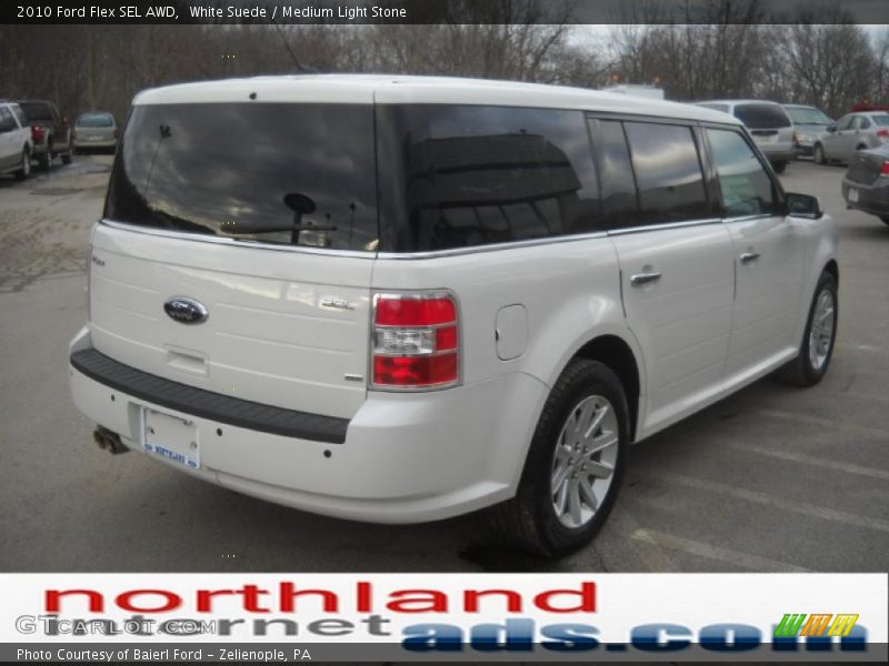 White Suede / Medium Light Stone 2010 Ford Flex SEL AWD
