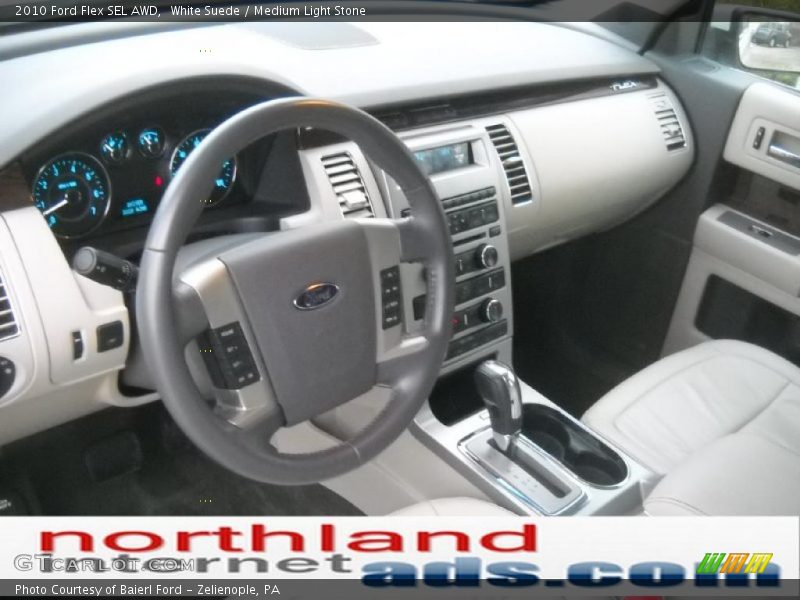 White Suede / Medium Light Stone 2010 Ford Flex SEL AWD