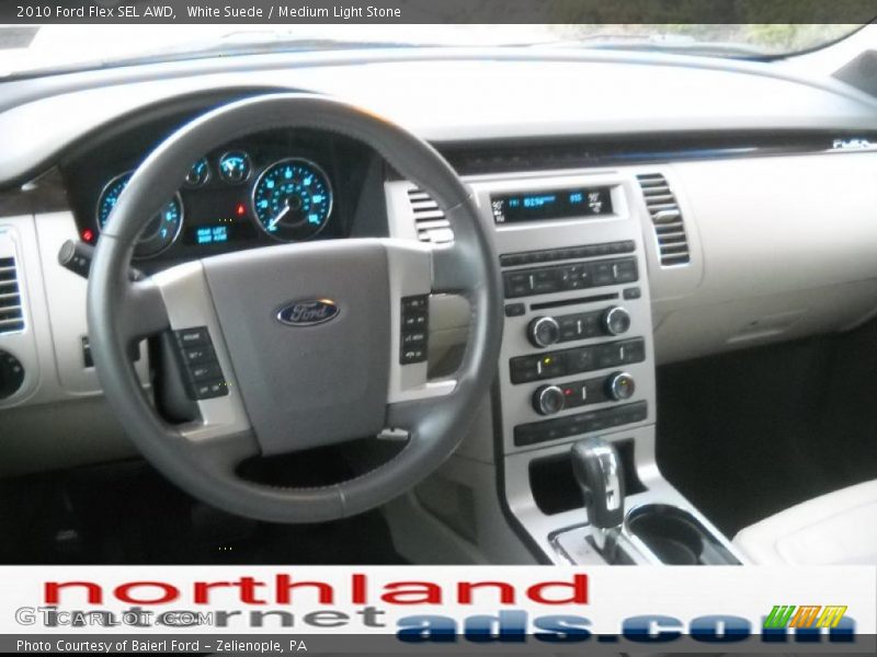 White Suede / Medium Light Stone 2010 Ford Flex SEL AWD