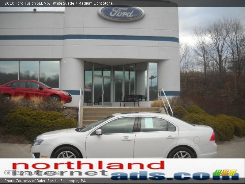 White Suede / Medium Light Stone 2010 Ford Fusion SEL V6
