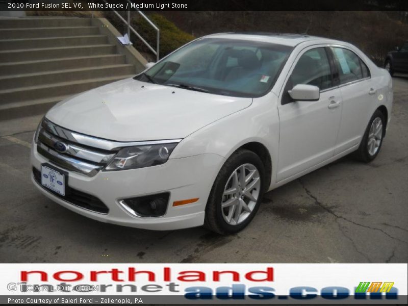 White Suede / Medium Light Stone 2010 Ford Fusion SEL V6