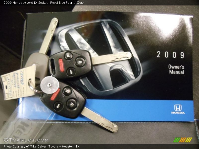 Royal Blue Pearl / Gray 2009 Honda Accord LX Sedan