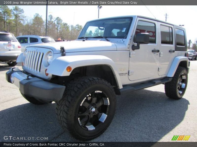 Bright Silver Metallic / Dark Slate Gray/Med Slate Gray 2008 Jeep Wrangler Unlimited Sahara