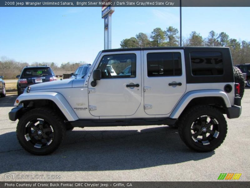 Bright Silver Metallic / Dark Slate Gray/Med Slate Gray 2008 Jeep Wrangler Unlimited Sahara