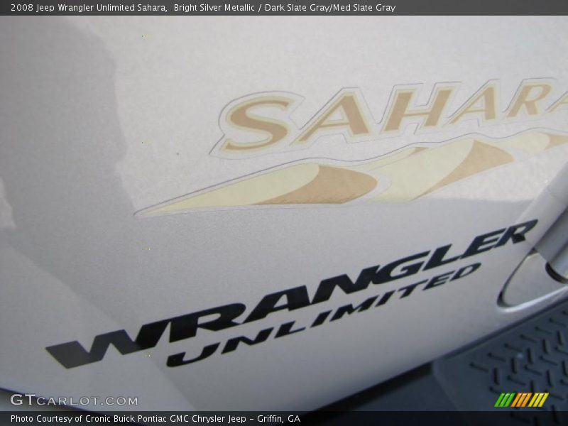 Bright Silver Metallic / Dark Slate Gray/Med Slate Gray 2008 Jeep Wrangler Unlimited Sahara