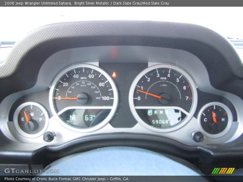 Bright Silver Metallic / Dark Slate Gray/Med Slate Gray 2008 Jeep Wrangler Unlimited Sahara