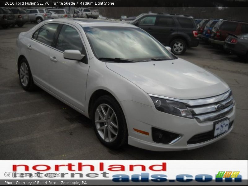 White Suede / Medium Light Stone 2010 Ford Fusion SEL V6
