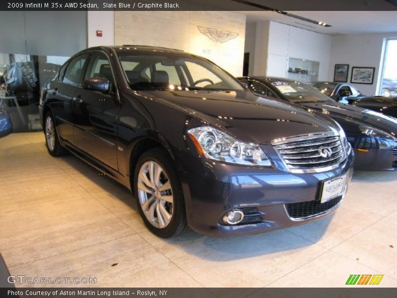 Slate Blue / Graphite Black 2009 Infiniti M 35x AWD Sedan