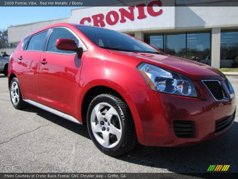 Red Hot Metallic / Ebony 2009 Pontiac Vibe