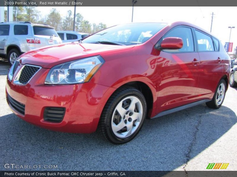 Red Hot Metallic / Ebony 2009 Pontiac Vibe