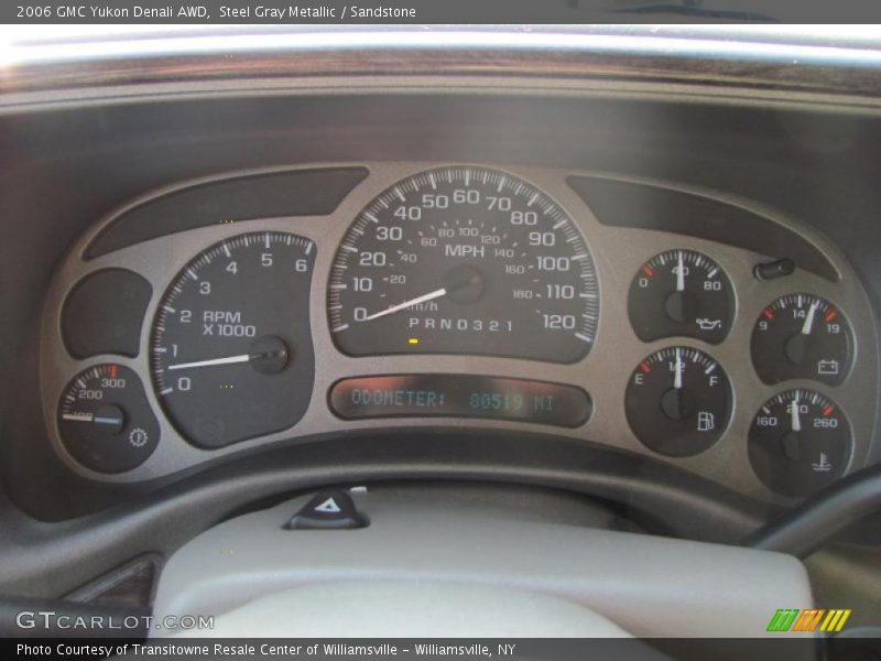 Steel Gray Metallic / Sandstone 2006 GMC Yukon Denali AWD
