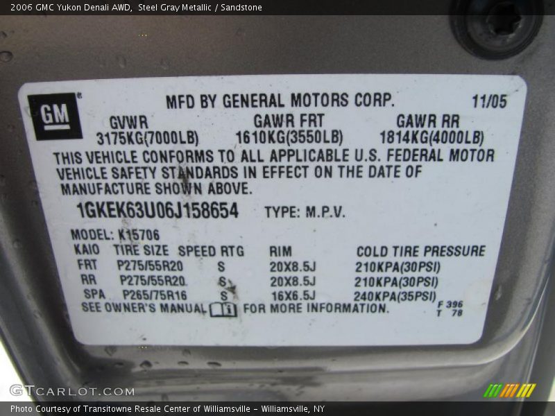 Steel Gray Metallic / Sandstone 2006 GMC Yukon Denali AWD
