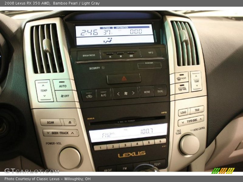 Bamboo Pearl / Light Gray 2008 Lexus RX 350 AWD