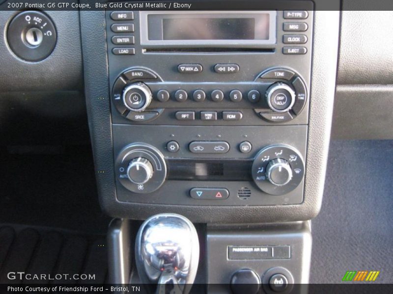 Controls of 2007 G6 GTP Coupe