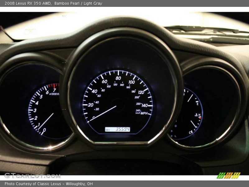 Bamboo Pearl / Light Gray 2008 Lexus RX 350 AWD