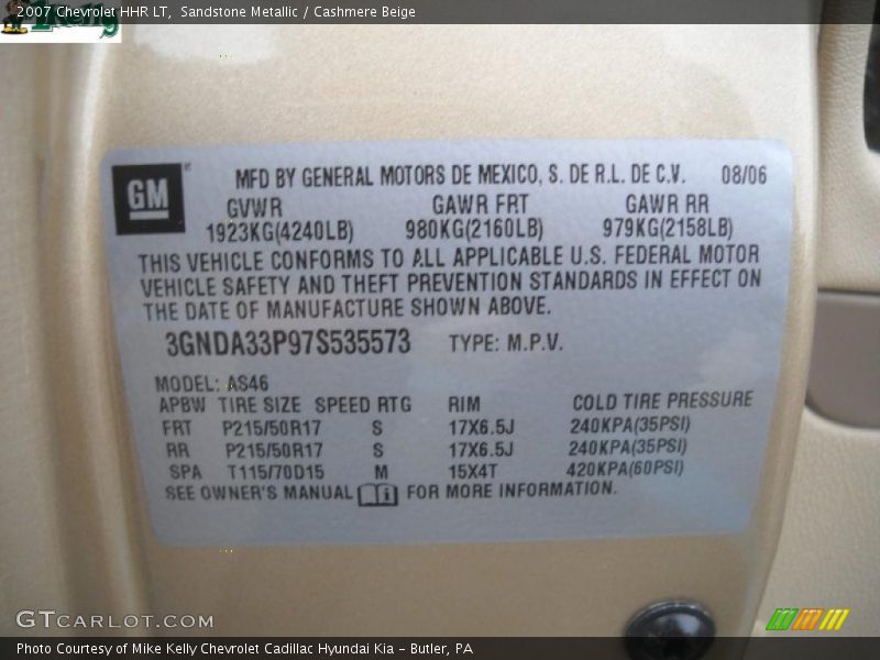Sandstone Metallic / Cashmere Beige 2007 Chevrolet HHR LT