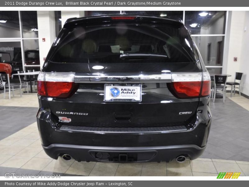 Brilliant Black Crystal Pearl / Dark Graystone/Medium Graystone 2011 Dodge Durango Crew Lux