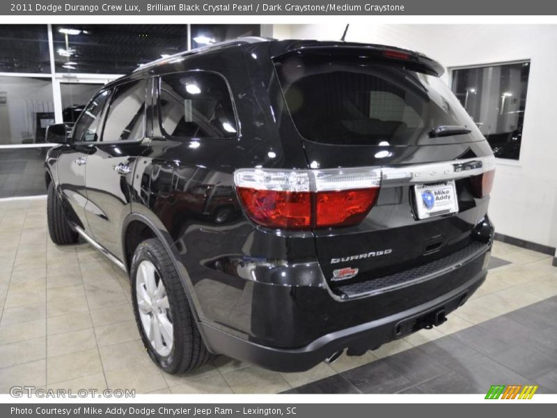 Brilliant Black Crystal Pearl / Dark Graystone/Medium Graystone 2011 Dodge Durango Crew Lux