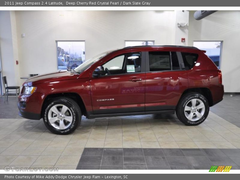 Deep Cherry Red Crystal Pearl / Dark Slate Gray 2011 Jeep Compass 2.4 Latitude