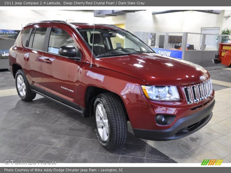 Deep Cherry Red Crystal Pearl / Dark Slate Gray 2011 Jeep Compass 2.4 Latitude